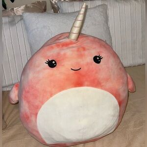 Pink Narwhal Squishmallow 20”